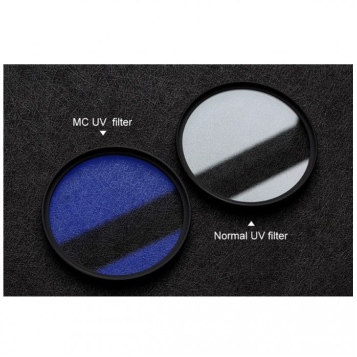 Filtru anti-reflex MC UV, Kent Faith KF01.1427, 72 mm, ultrasubtire, rezistent la apa, strat albastru