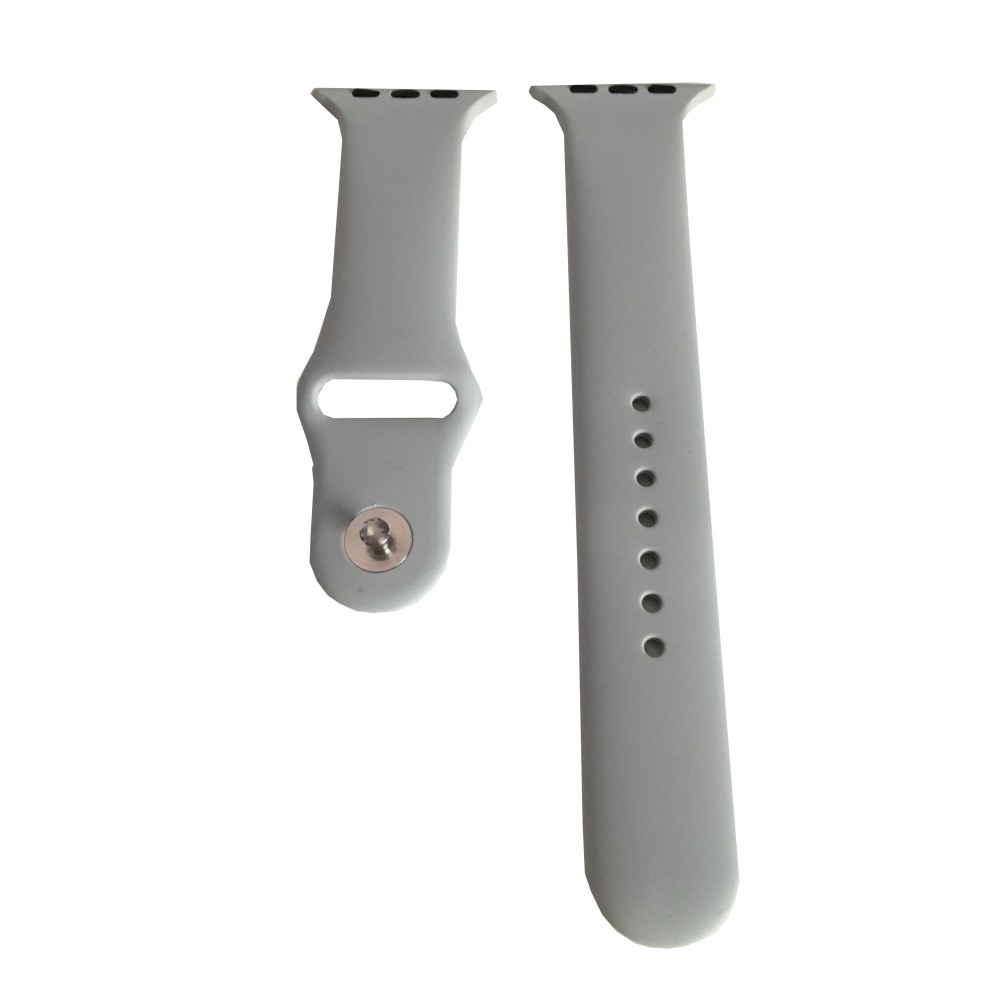 Curea silicon pentru Apple Watch 42/44/45 mm, marimea M/L, seriile 1,2,3,4,5,6,7,8 Gri