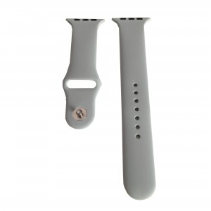 Curea silicon pentru Apple Watch 42/44/45 mm, marimea M/L, seriile 1,2,3,4,5,6,7,8 Gri