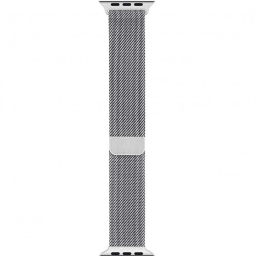 Curea metalica milanese, marca THD pentru Apple Watch 45 mm, seria 7 si 8, marime universala, culoarea argintiu