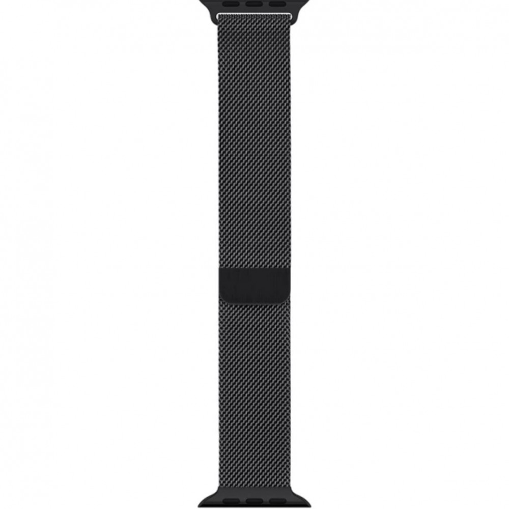 Curea metalica milanese, marca THD pentru Apple Watch 45 mm, seria 7 si seria 8, marime universala, culoarea negru