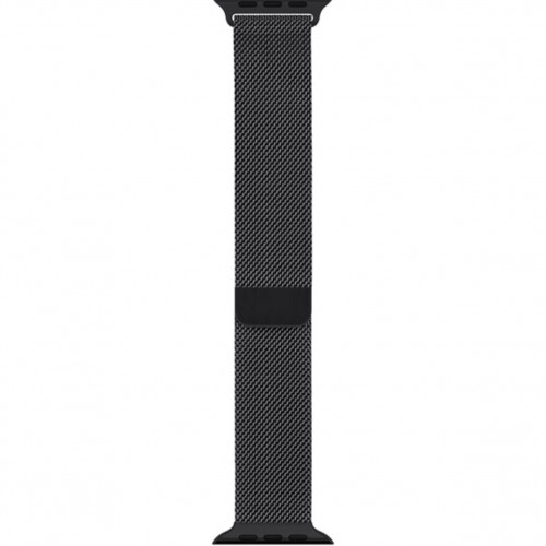Curea metalica milanese, marca THD pentru Apple Watch 45 mm, seria 7 si seria 8, marime universala, culoarea negru