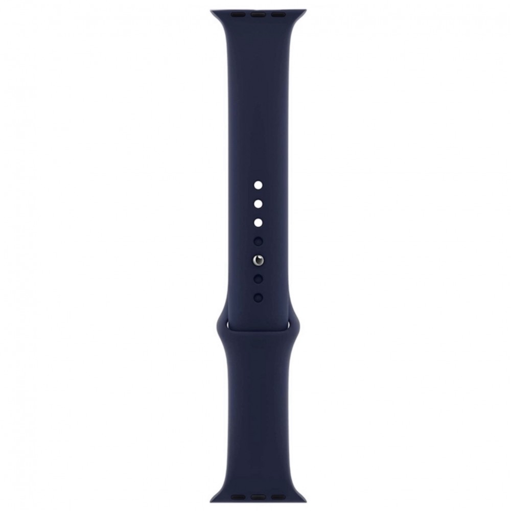 Curea silicon marca THD pentru Apple Watch 45 mm seria 7 si seria 8, marimea M/L, culoarea albastru abyss blue