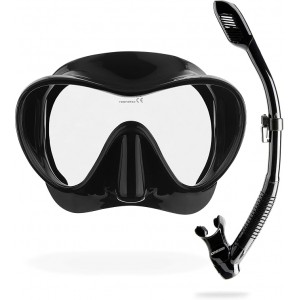 Masca scufundari si snorkeling Cressi F1, frameless, sticla securizata, silicon 100%, catarame reglabile, adulti, livrare 7-9 zile