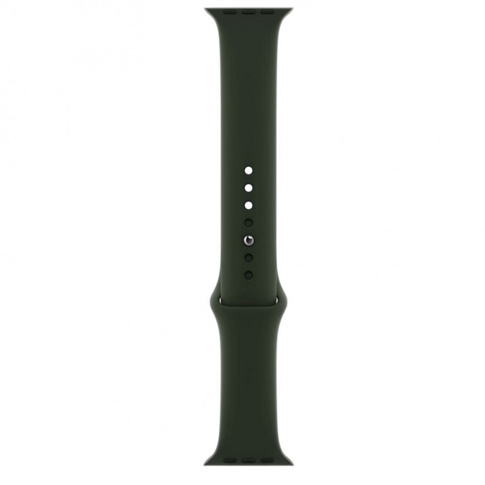 Curea silicon marca THD pentru Apple Watch 45 mm seria 7 si seria 8, marimea M/L, culoarea verde inchis clover