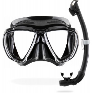 Masca snorkeling Cressi Big Eyes Seal Dry, adulti, lentile panoramice, silicon, snorkel dry, livrare 7-9 zile