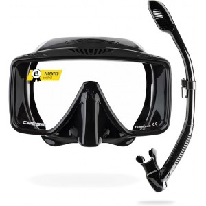 Set snorkeling Cressi SF1, masca de scufundari cu snorkel, lentila din sticla securizata, silicon, adulti, livrare 7-9 zile