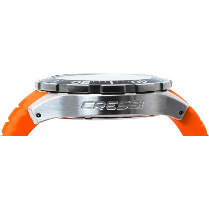 Ceas de scufundari Cressi Manta Watch Colorama, rezistenta la apa 100 m, 10 ATM, profesional, curea orange, livrare 7-9 zile